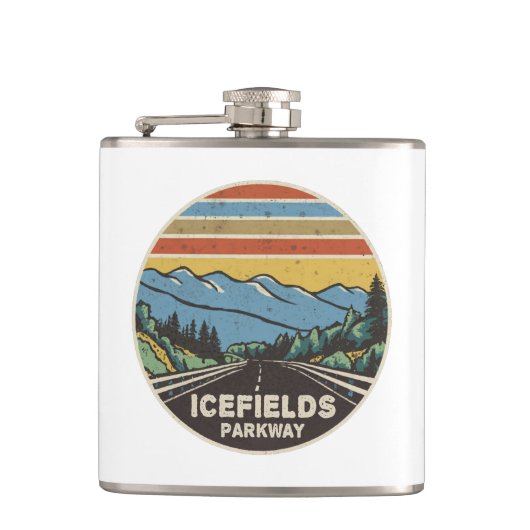 Icefields Parkway Alberta Canada Mountains Heupfles (Voorkant)