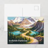 Icefields Parkway Canada Briefkaart (Voorkant / Achterkant)