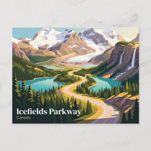Icefields Parkway Canada Briefkaart (Voorkant)
