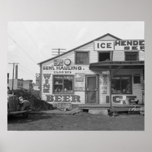 Icehouse and Roadside Store, 1937. foto Poster
