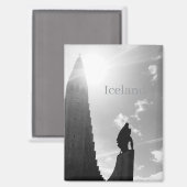 Iceland Fridge Magnet – Hallgrímskirkja Church  (Recto/Verso)