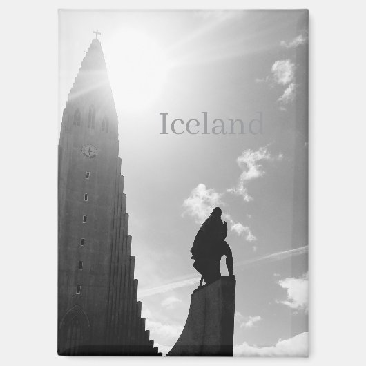 Iceland Fridge Magnet – Hallgrímskirkja Church  (Recto)