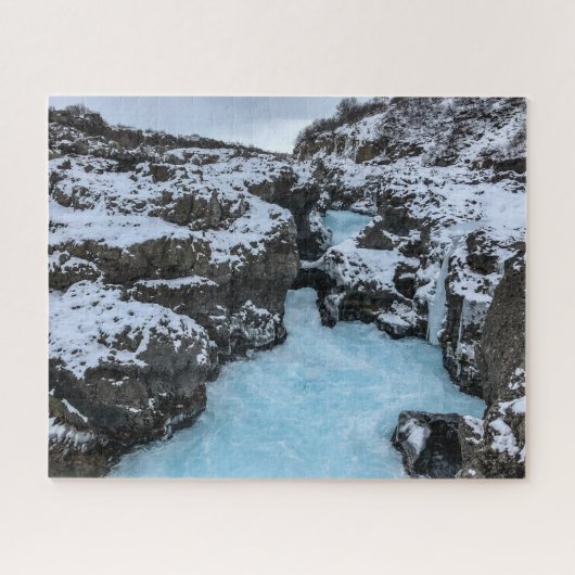 Iceland Jigsaw Puzzle - Barnafoss waterfall Legpuzzel (Horizontaal)