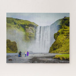 Iceland Jigsaw Puzzle - Skogafoss waterfall Legpuzzel