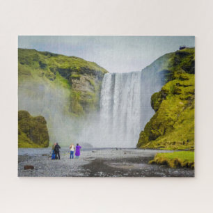 Iceland Jigsaw Puzzle - Skogafoss waterfall Legpuzzel