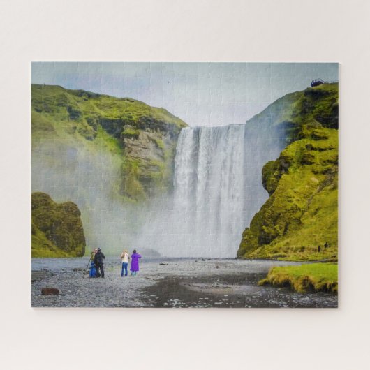 Iceland Jigsaw Puzzle - Skogafoss waterfall Legpuzzel (Horizontaal)