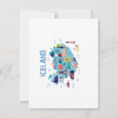 Iceland map RSVP kaartje (Achterkant)