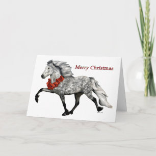 Icelandic Horse Christmas Kaart
