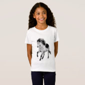 Icelandic horse in motion t-shirt (Voorkant volledig)