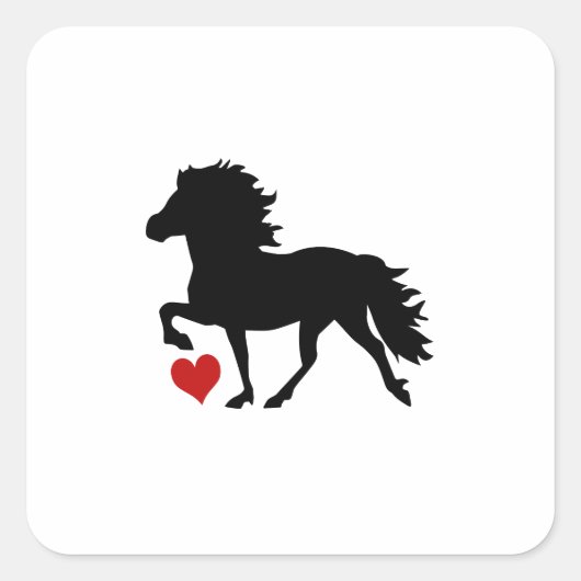 Icelandic Horse Vierkante Sticker (Voorkant)
