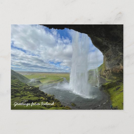 Icelandic waterfall postcard briefkaart (Voorkant)