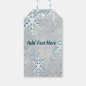 IceSnowflakes Kerstmis gepersonaliseerd Cadeaulabel (Achterkant)