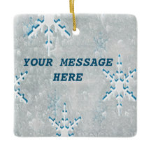 IceSnowflakes Square Keramische Decoratie
