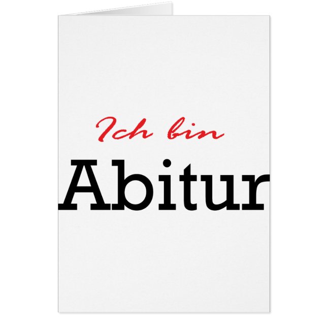 Ich bin Abitur (Devant)