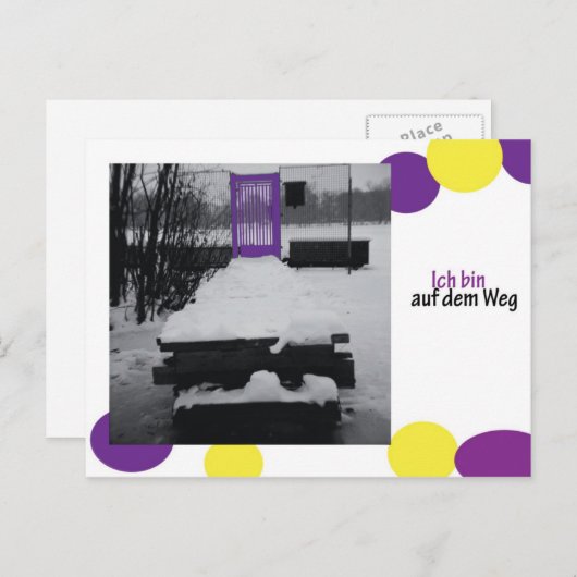 Ich bin auf dem Weg Briefkaart (Voorkant / Achterkant)