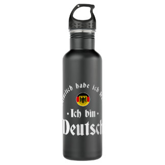 Ich bin Deutsch - Funny Germany Roots German Herit Waterfles