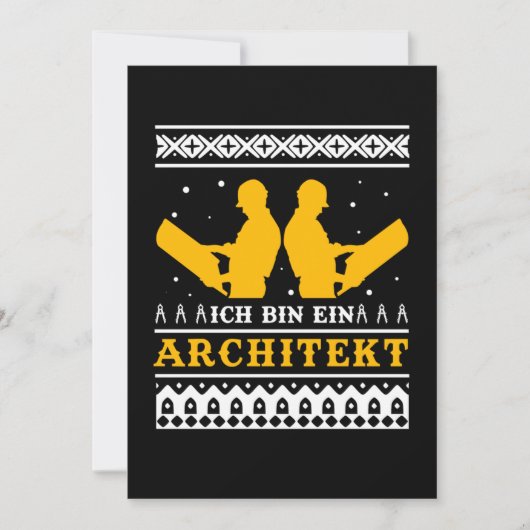 Ich Bin Ein Architekt Ugly KerstSweater Gift Kaart (Voorkant)