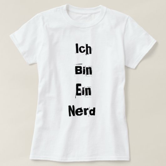 Ich Bin Ein Nerd T-shirt (Design voorkant)