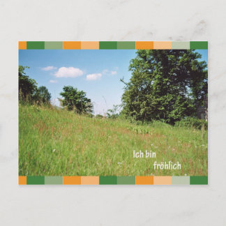 Ich bin froehlich briefkaart