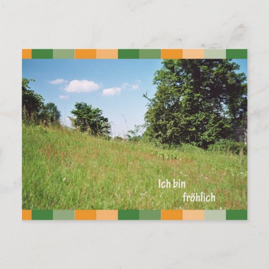 Ich bin froehlich briefkaart (Voorkant)