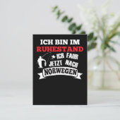 Ich Bin Im Ruhestand Angelurlaub Norwegen Lustig Kaart (Staand voorkant)