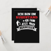 Ich Bin Im Ruhestand Angelurlaub Norwegen Lustig Kaart (Voorkant / Achterkant in situ)