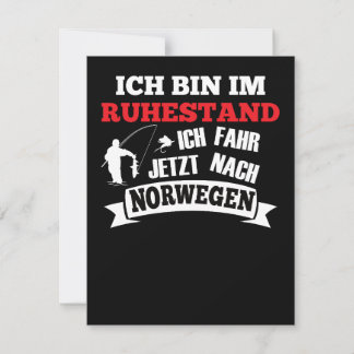 Ich Bin Im Ruhestand Angelurlaub Norwegen Lustig Kaart