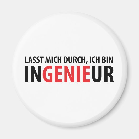 Ich bin Ingenieur Magneet (Voorkant)