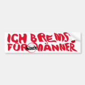 Ich Bremse für hübsche Männer Bumpersticker (Voorkant)