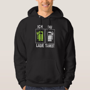 Ich Charge du Tankst ElektroMobility Charging Stat Hoodie
