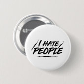 ich hasse menschen ronde button 5,7 cm (Voorkant /achterkant)