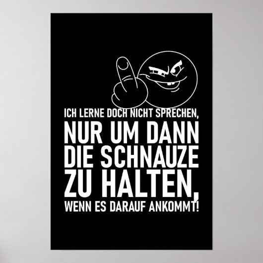 ICH LERNE DOCH NICHT SPRECHEN POSTER (Devant)
