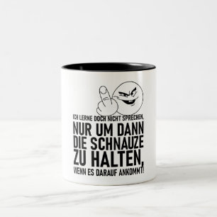 ICH LERNE DOCH NICHT SPRECHEN TWEEKLEURIGE KOFFIEMOK