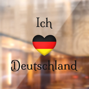 "Ich Liebe Deutschland" I Heart Duitsland  Raamsticker