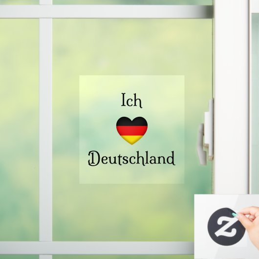 "Ich Liebe Deutschland" I Heart Duitsland Raamsticker (Huis)