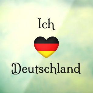 "Ich Liebe Deutschland" I Heart Duitsland  Raamsticker
