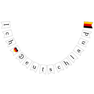"Ich Liebe Deutschland" I Heart Duitsland Vlaggetjes