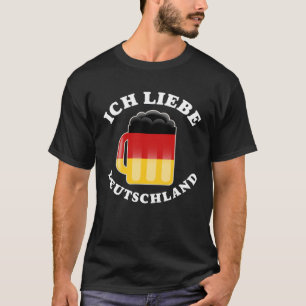 Ich Liebe Deutschland I Love Duitsland Vlag Kleure T-shirt
