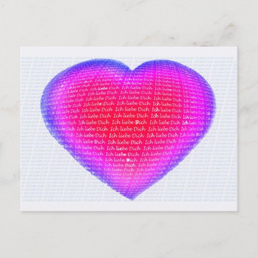Ich liebe Dich Briefkaart (Voorkant)