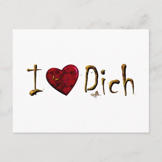 Ich Liebe Dich Briefkaart (Voorkant)
