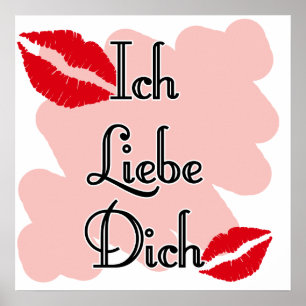 Ich Liebe Dich - Duits Ik hou van je Poster