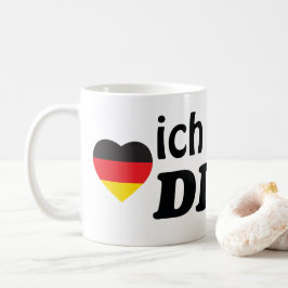 ICH LIEBE DICH GERMAN HEART FLAG KOFFIEMOK