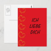 Ich Liebe Dich - Postkarte Briefkaart (Voorkant / Achterkant)