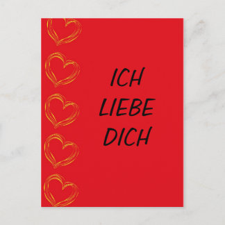Ich Liebe Dich - Postkarte Briefkaart