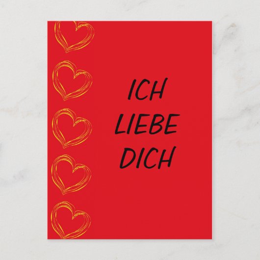 Ich Liebe Dich - Postkarte Briefkaart (Voorkant)