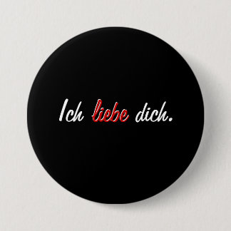 Ich liebe dich. ronde button 7,6 cm