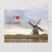 Ich liebe Holland Windmühlen und Felder Postkarte Briefkaart (Voorkant)