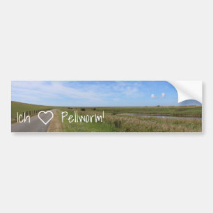 Ich liebe Pellworm! Himmel über der grünen Insel Bumpersticker