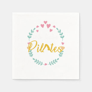 Ich Liebe Pilates Relaxation Musea Exercise Gift Servet