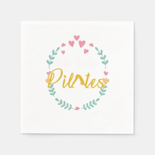 Ich Liebe Pilates Relaxation Musea Exercise Gift Servet (Voorkant)